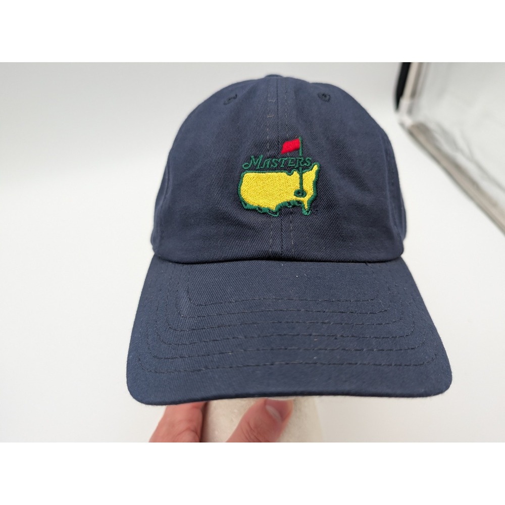 Masters Tournament Golf Hat Navy Blue Cotton Adjustable Strapback Baseball Cap - Picture 2 of 9